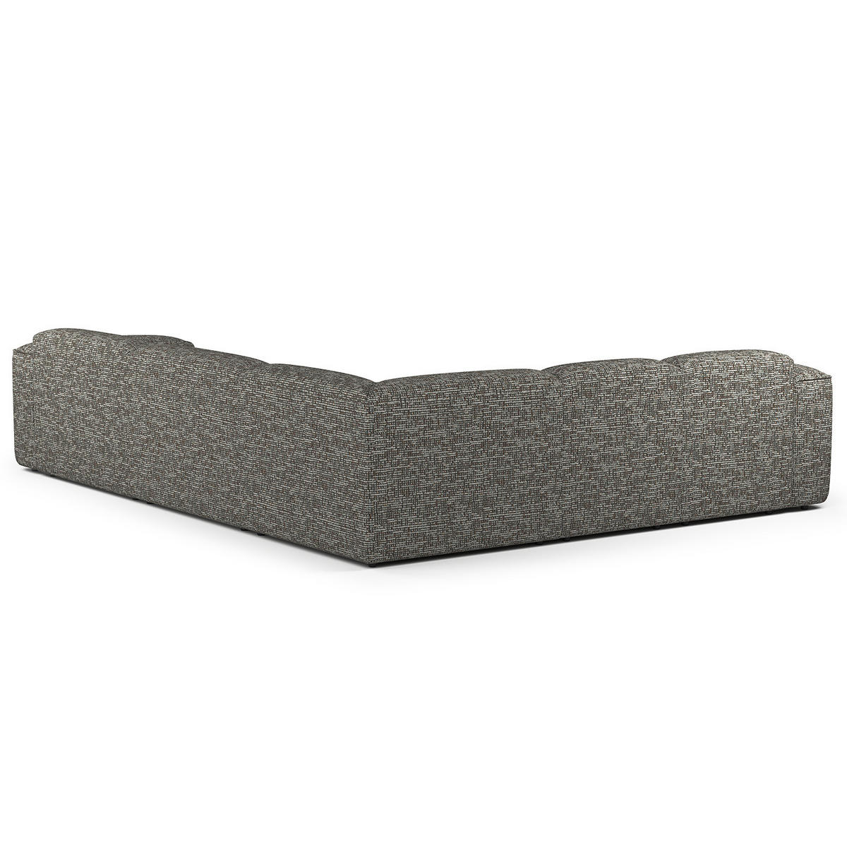 ECKSOFA mit Rundecke - Schwarz/Grau, Kunststoff/Textil (325/260cm) - home24