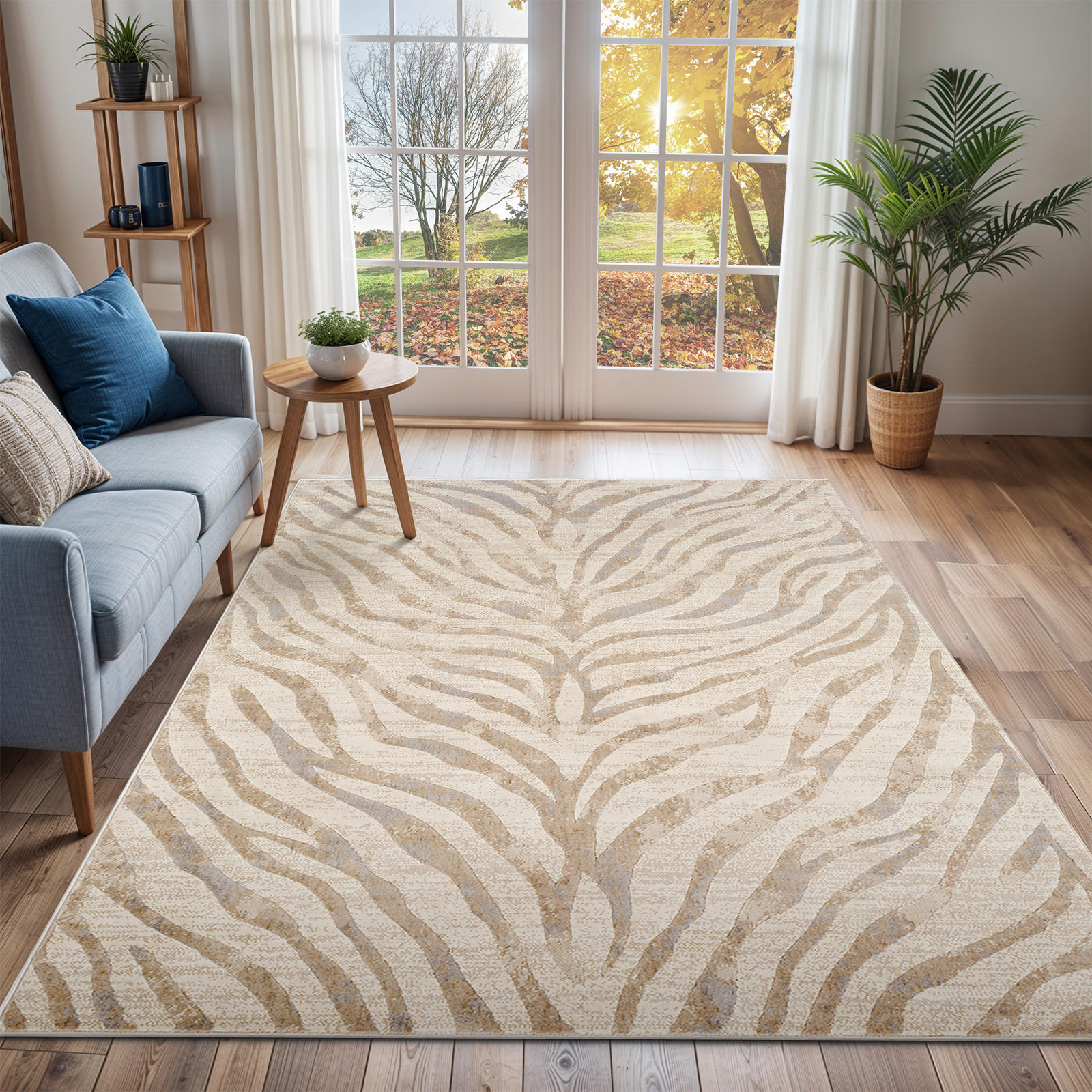 KURZFLORTEPPICH 120x170 cm Beige - Beige, Textil (140/200cm) - LIVABLISS