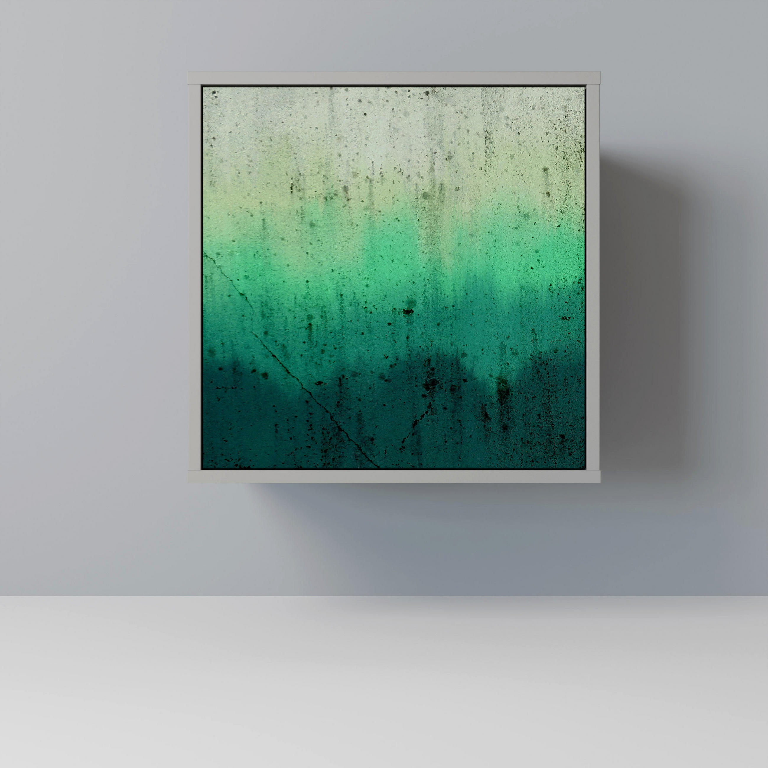 SIDEBOARD NORTHERN LIGHTS, Grau, 57,5x42x57,5 cm, Ohne Füße - Multicolor/Grau, Holzwerkstoff (57.5/57.5/42cm) - SpaceRebels