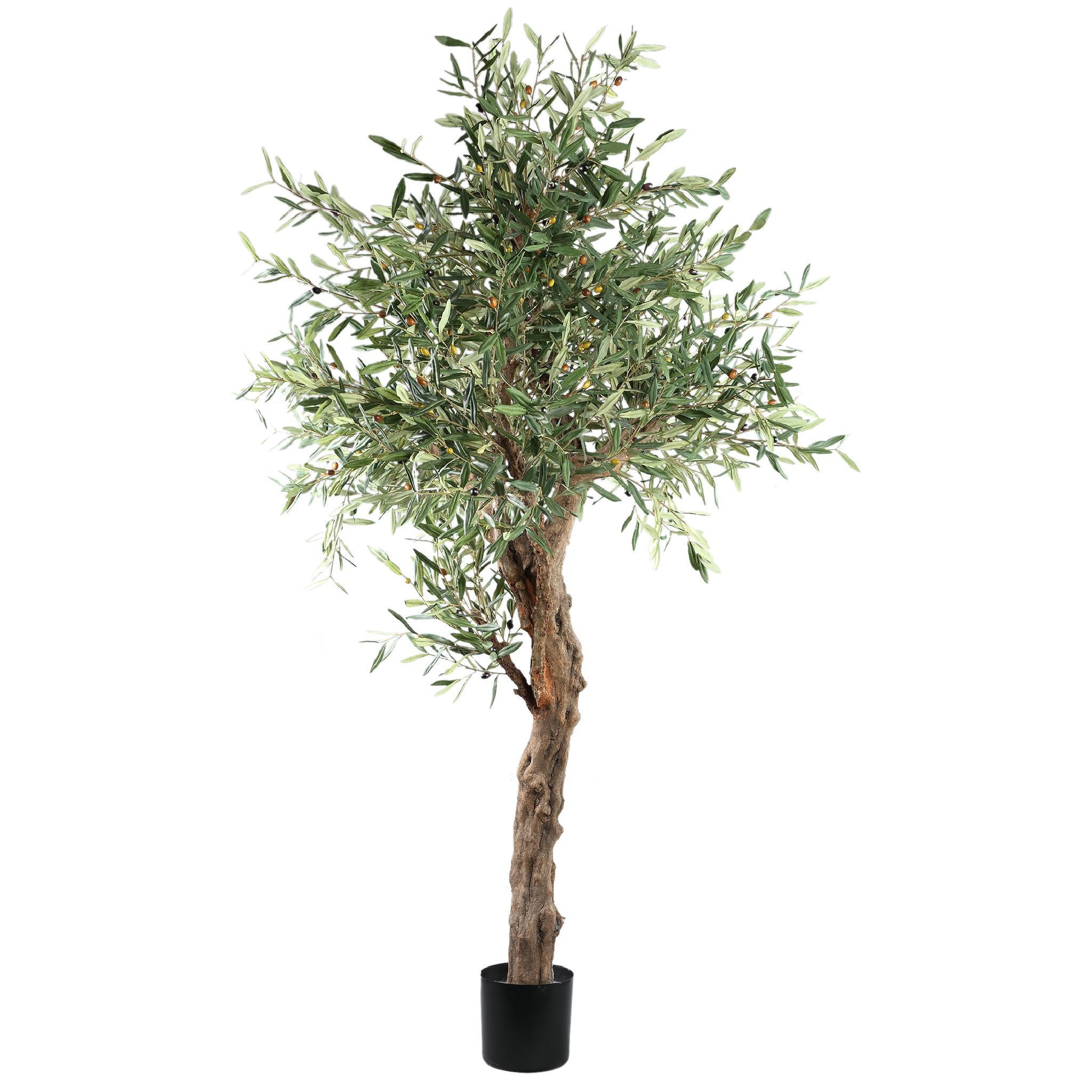 KUNSTPFLANZE Tree Grün 120/120/210cm - Grün, Kunststoff/Stein (210cm) - PTMD Collection