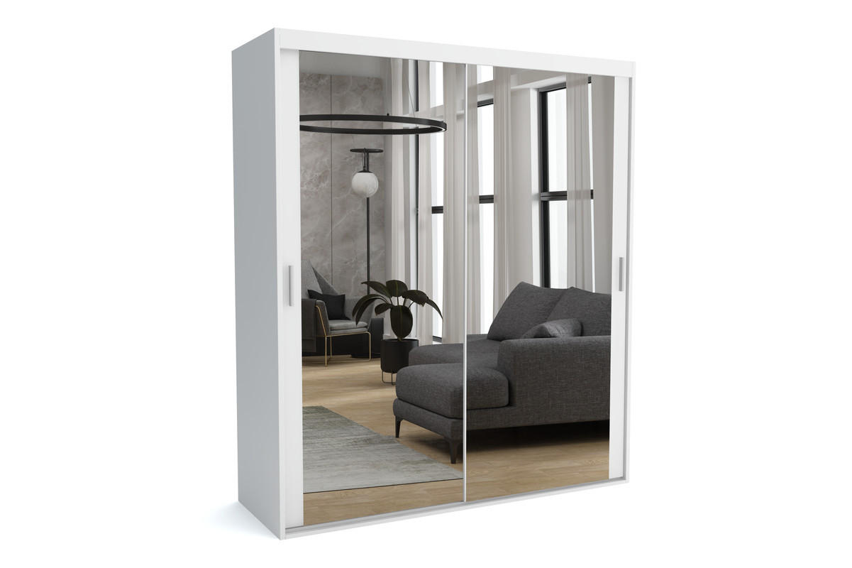 KLEIDERSCHRANK MAT A Weiß 120x60x205 cm - Weiß, Holzwerkstoff (120/205/60cm) - FURNLUX