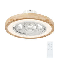 DECKENVENTILATOR LED Licht RGB 40W Fernbedienung Timer Natur - Braun, Kunststoff (50/50/22.5cm) - CASIVA