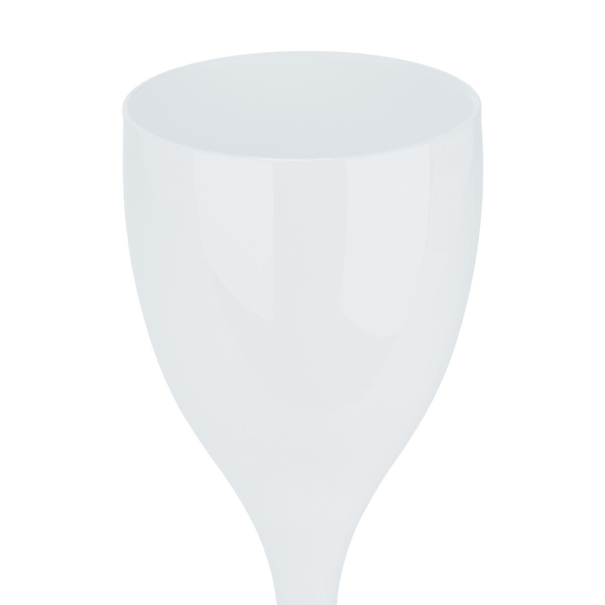 6xWEINGLÄSER - Weiß, Kunststoff (0.25L) - Relaxdays