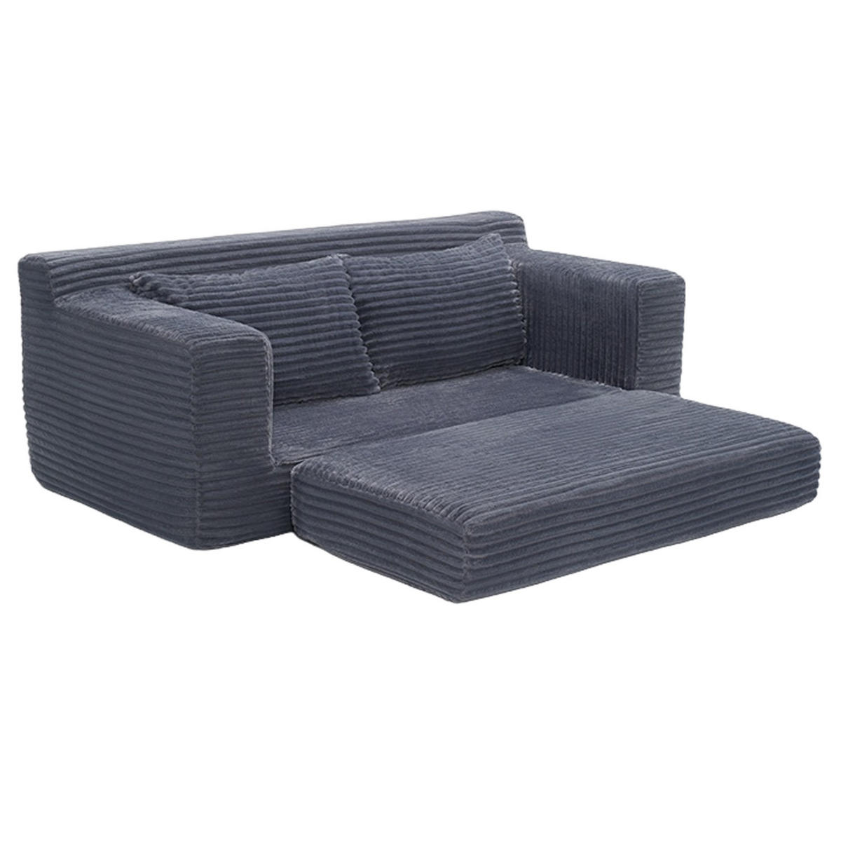 SCHLAFSOFA 180/85/62 cm Dunkelgrau Cord - Dunkelgrau, Textil (85/62/180cm) - Oxeza