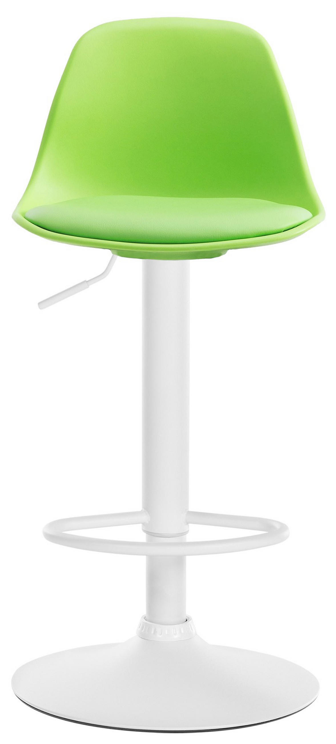 BARHOCKER Lunor Kunststoff Grün Weiß - Grün, Kunststoff/Metall (39/82/43cm) - DELUKE