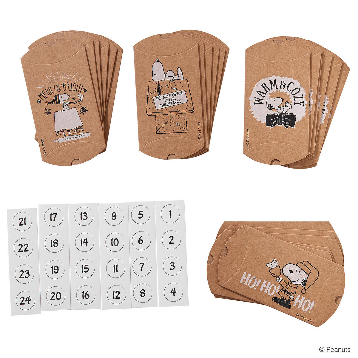 ADVENTSKALENDER Peanuts - Multicolor, Papier (21/3/21cm) - BUTLERS