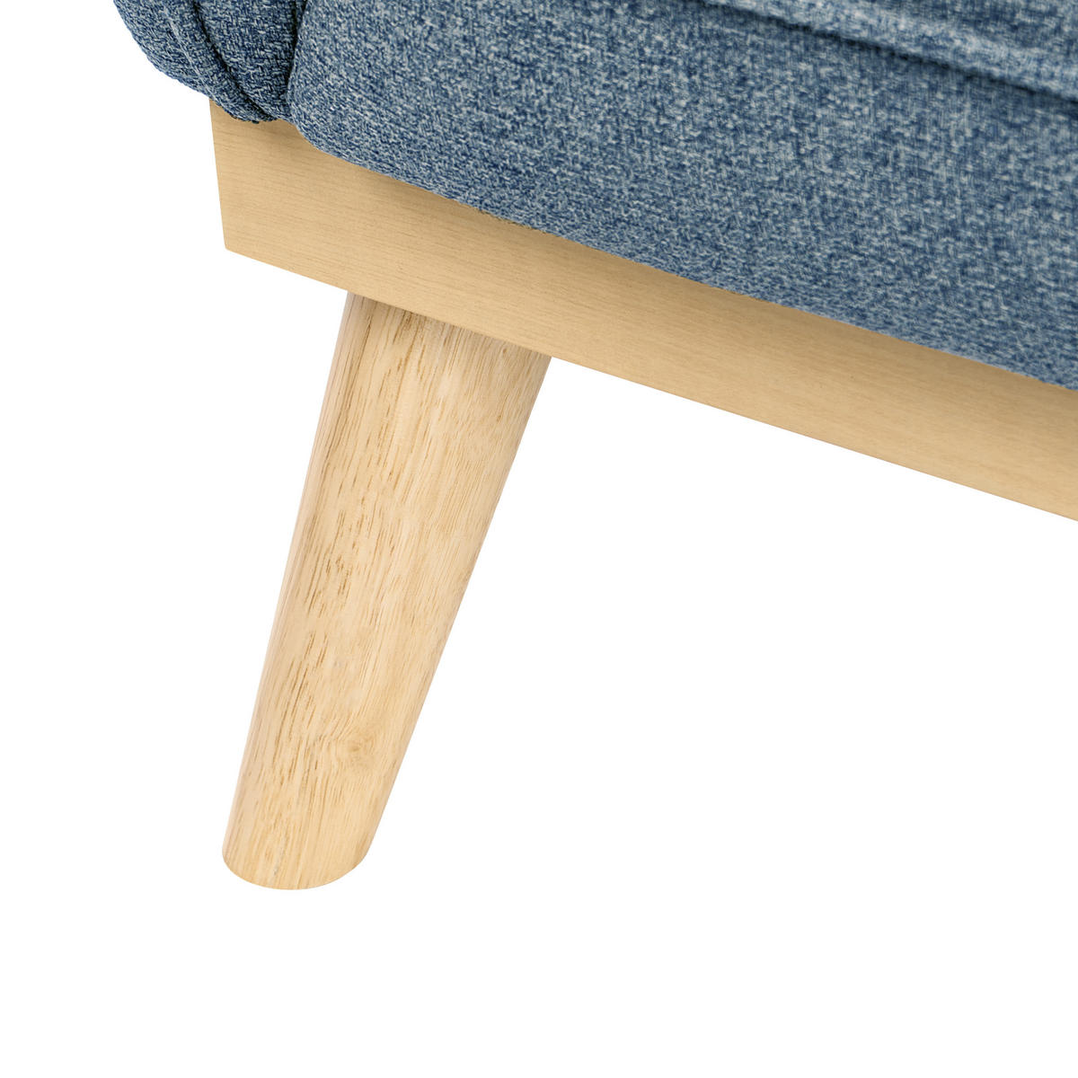 POHOVKA 3-místná Látka Modrá Ljung - světle hnědá, textil (210/82/82cm) - Beliani