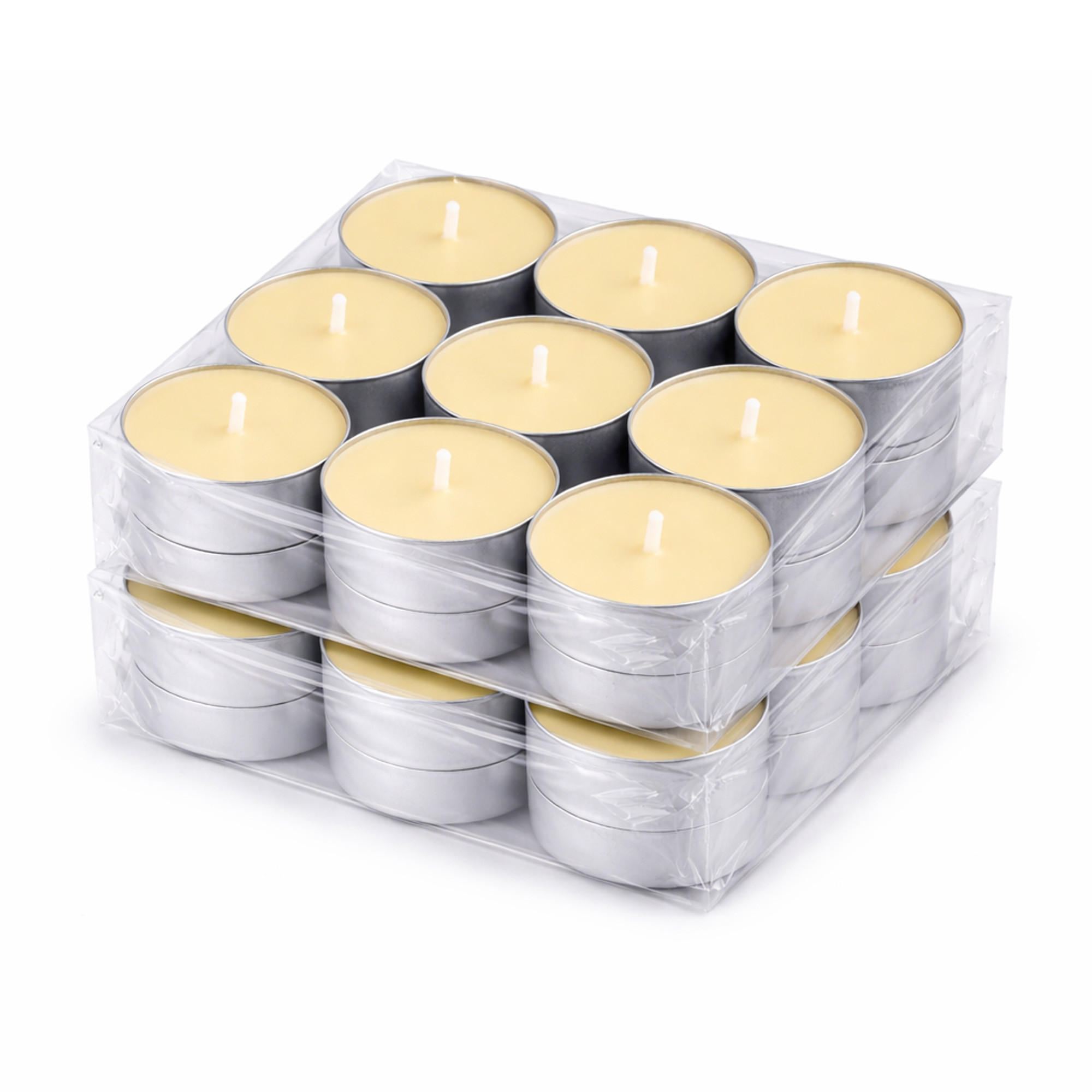TEELICHT mit Duft - Vanille - 36er Pack - Creme, Naturmaterialien (4/1.5/4cm) - HS Candle