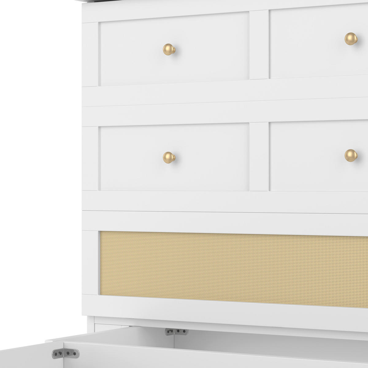 SCHRANKBETT 140/200 cm DE-04770, mit USB, Steckdose und Schubladen in Weiß - Weiß, Holzwerkstoff (140/200cm) - ComfortXL