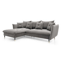 ECKSOFA GLAM Grau 258x167x91 cm - Grau, Textil (258/167cm) - FURNLUX