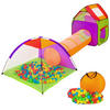 SPIELZELT ,370 x 115 x 107 cm,bunt - Multicolor, Textil (115/115cm) - tectake