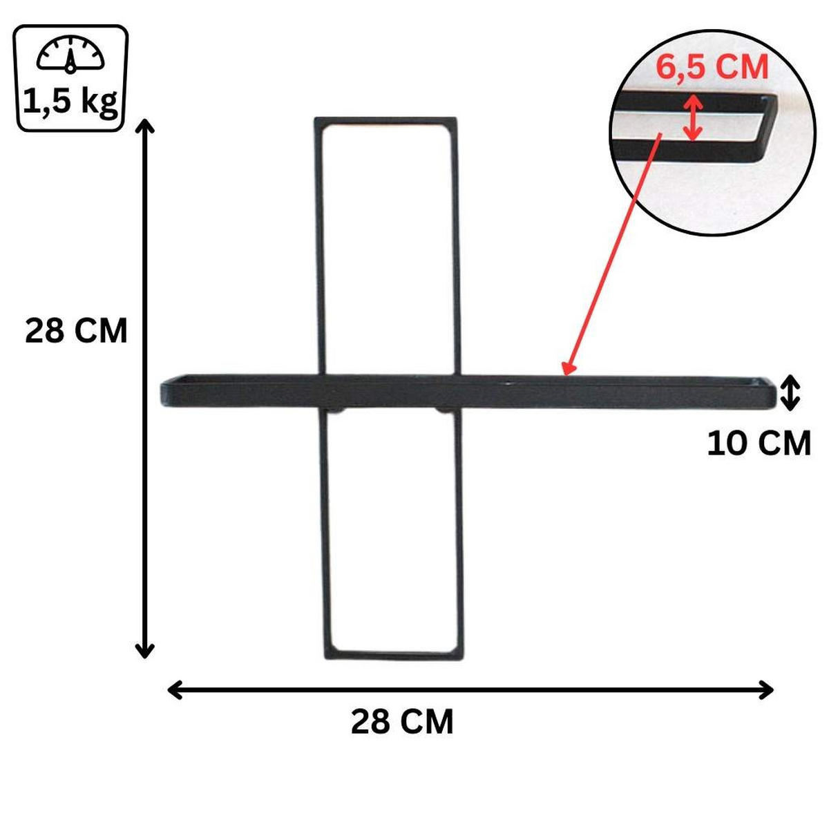 WEINREGAL D3 aus Metall Flaschenständer 3er Set - Schwarz, Metall (28/28/8.5cm) - DanDiBo