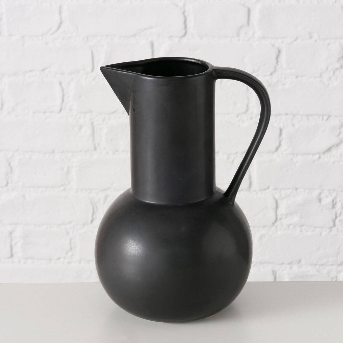 VASE Zuky 25 cm - Schwarz, Keramik (25cm) - Boltze Home