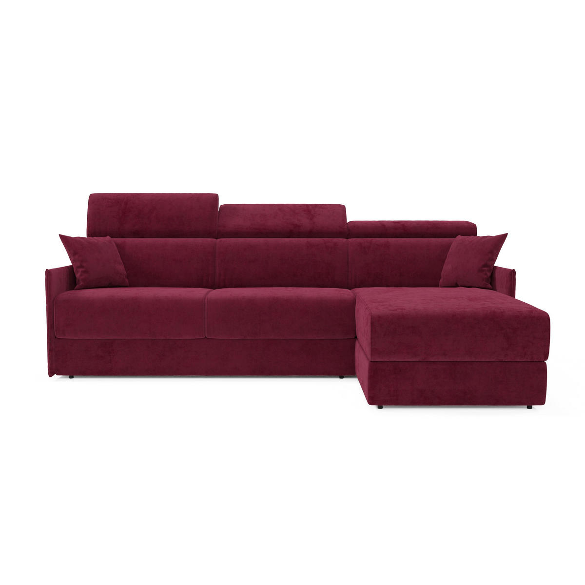 ECKSOFA Miryam - Bordeaux, Metall (232/98cm) - Divani.store