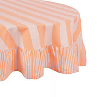 TISCHDECKE Little Italy 180 cm - Weiß/Orange, Textil (180/180cm) - Butlers