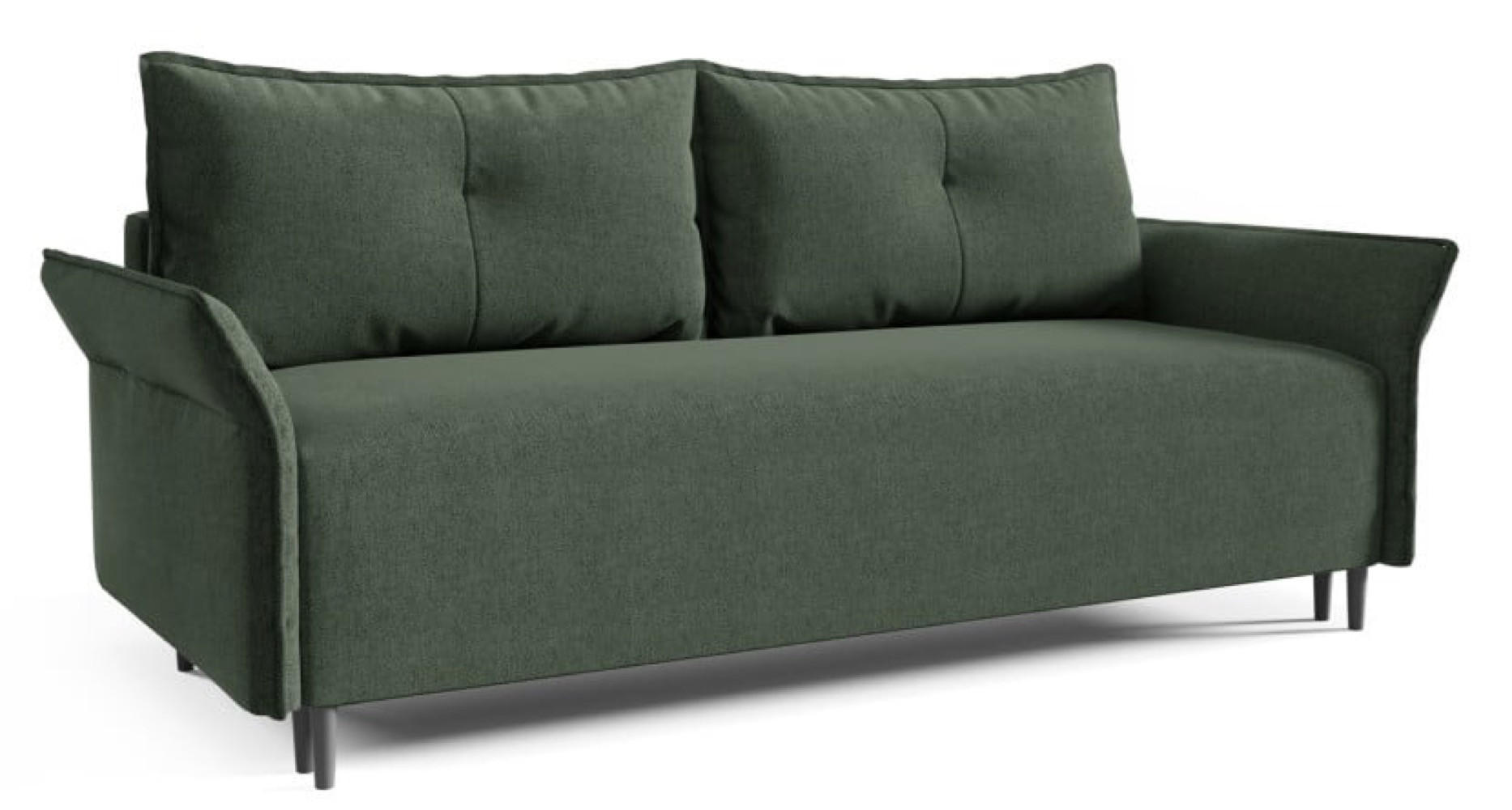 SOFA Dunkel Olive Aszton Mit Dünnen Armlehnen - Grün, Naturmaterialen/Textil (235/100/86cm) - Sepro Meble