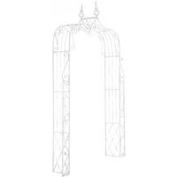 ROSENBOGEN Metall Antik Weiß - Weiß, Metall (143/248/30cm) - CLP