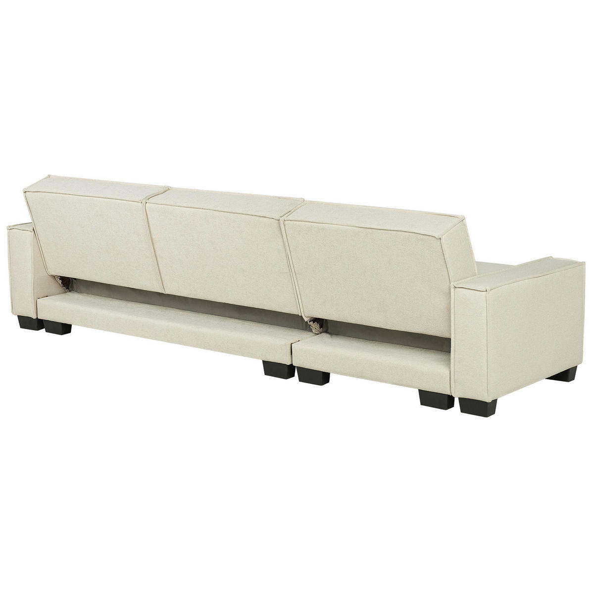 ECKSOFA Leder Beige linksseitig Romedal - Beige, Textil (290/173cm) - Beliani