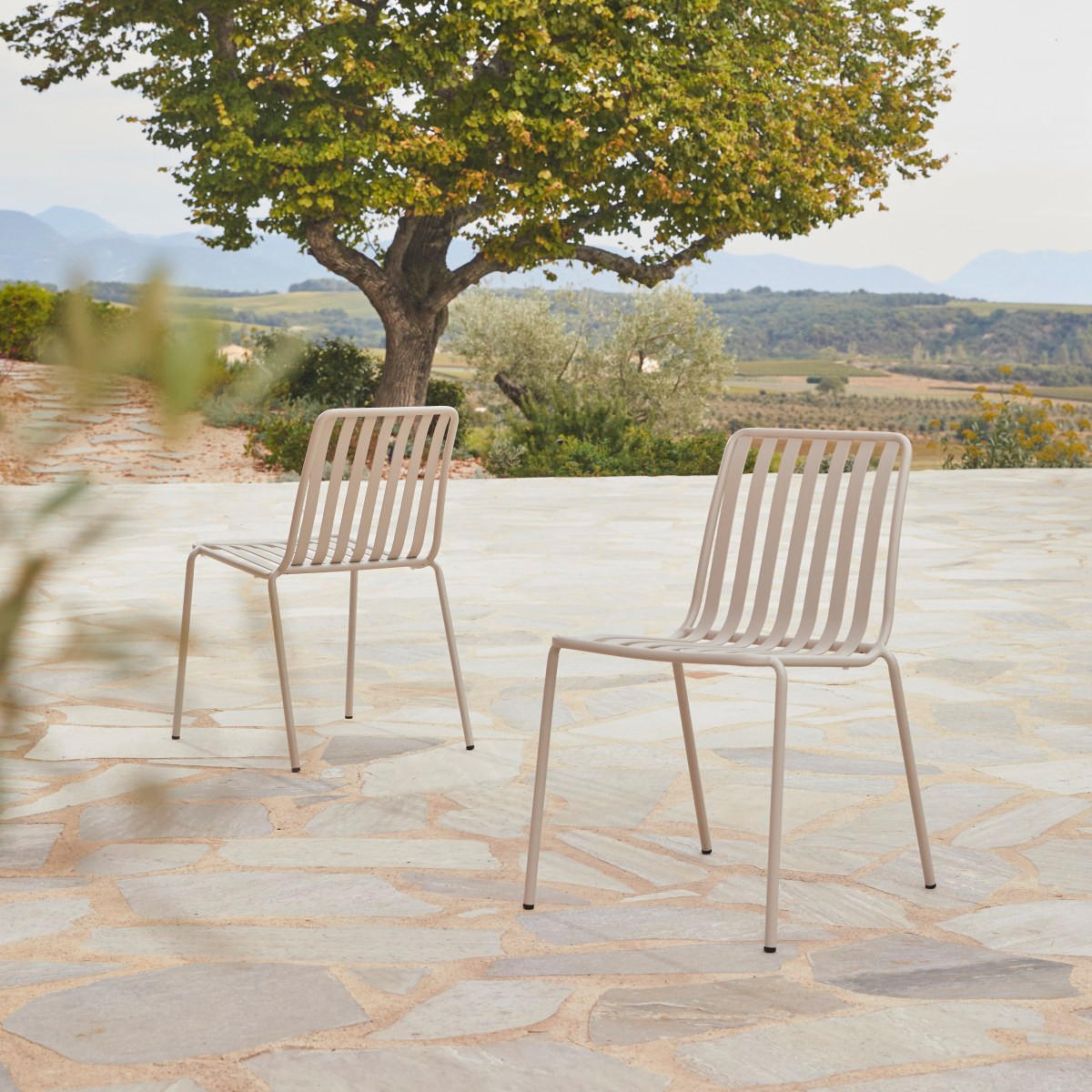 GARTENMÖBEL-SET 7-tlg Téo Beige aus Teak - Beige, Holz - Tikamoon