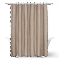 DUSCHVORHANG – 183 x 183 cm – inklusive Haken – Braun - Braun, Textil (183/183cm)