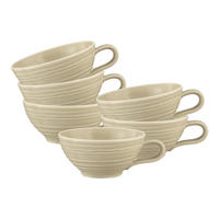 TEETASSEN Terra Erdbraun 140 ml 6er Set - Beige, Keramik (0.14L) - Seltmann Weiden