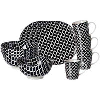 FRÜHSTÜCKSSET Takeo Swing schwarz-weiß 12er Set - Schwarz/Weiß, Keramik (1/1/1cm) - Ritzenhoff Breker