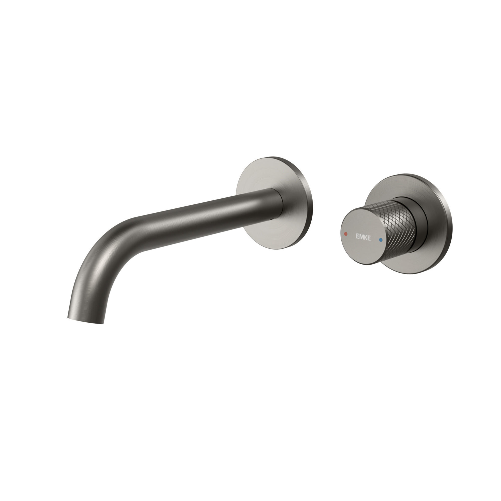 WASCHTISCHARMATUR Unterputz matt grau 28,1/14/6,5 cm - Grau, Metall (28.1/14/6.5cm) - EMKE