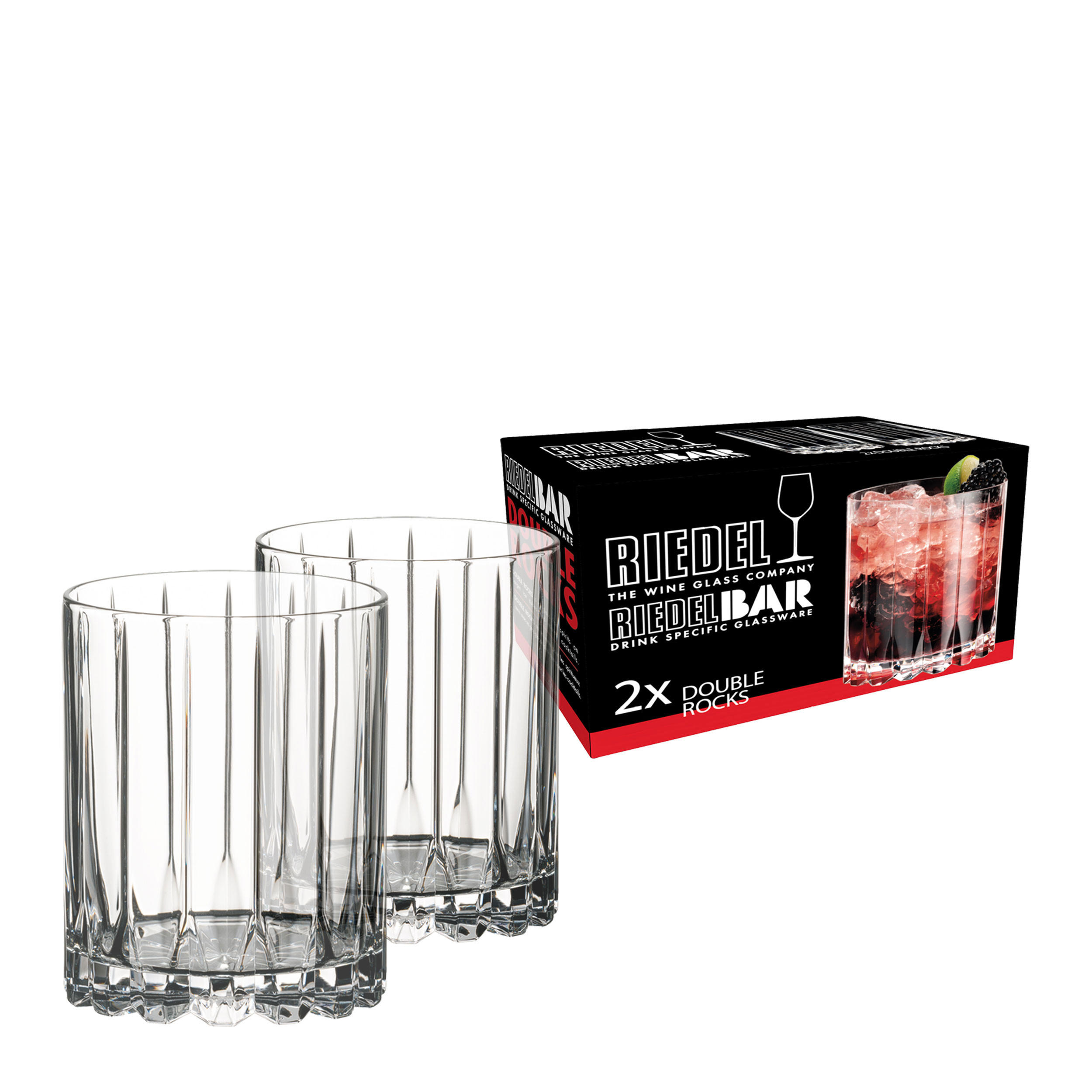 WHISKYGLAS Bar Double Rocks 2er Set, Kristallglas, Klar, 370 ml - Transparent, Glas (0.37L) - Riedel
