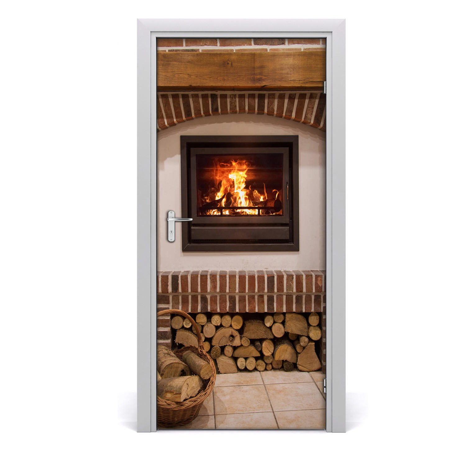 TÜRAUFKLEBER 95x205 cm Dekorativ für Türen - Dunkelbraun, Kunststoff (95/205/0.01cm) - TULUP