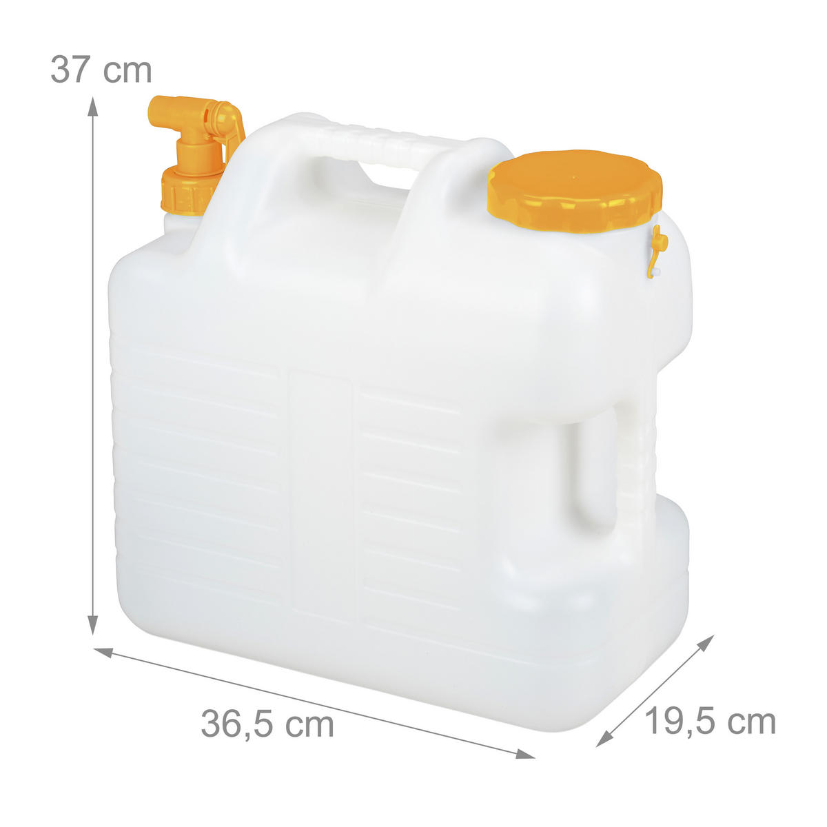 WASSERKANISTER - Weiß, Kunststoff (20L) - Relaxdays