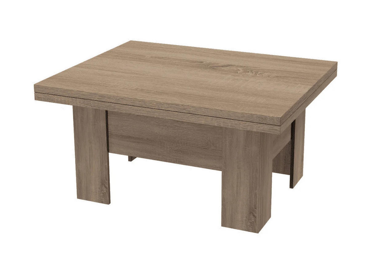 TISCH LONG - Trüffeleichefarben, Holzwerkstoff (80/100/53cm) - Meblini