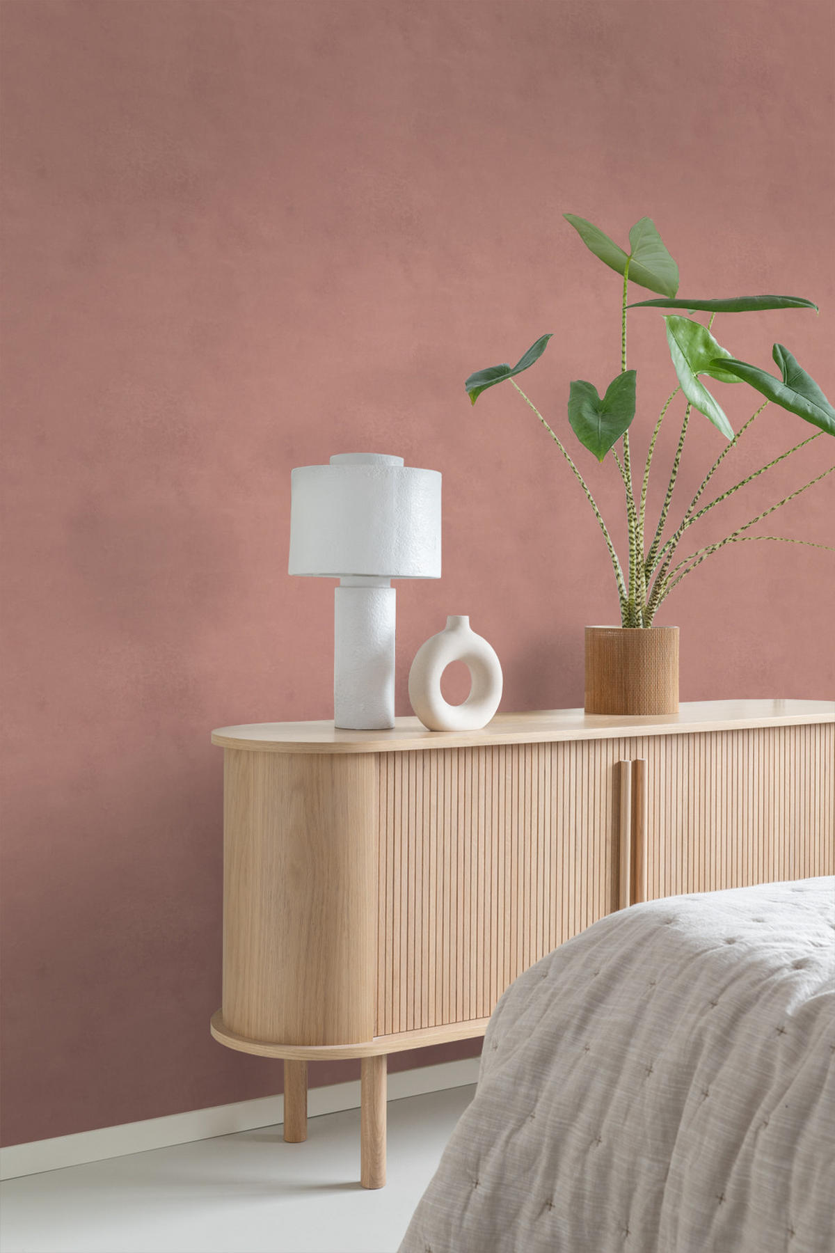 TAPETE Lehmputz 50 x 900 cm - Pink, Papier (50/900cm) - Origin Wallcoverings