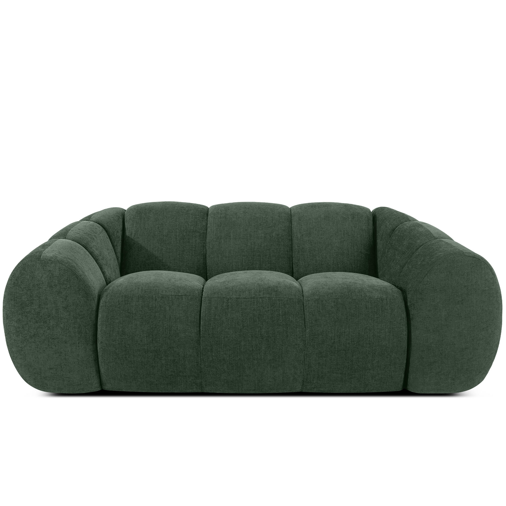 2-SITZER SOFA FLAVA, Dunkelgrün - Dunkelgrün, Holz/Holzwerkstoff (200/76/100cm) - KONSIMO®
