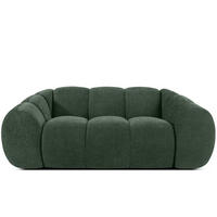 2-SITZER SOFA FLAVA, Dunkelgrün - Dunkelgrün, Holz/Holzwerkstoff (200/76/100cm) - KONSIMO®
