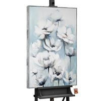 GEMÄLDE Blumige Zärtlichkeit Schattenfugenrahmen Hellgrau 140x100 cm - Hellgrau, Holz (140/100cm) - YS-art gallery