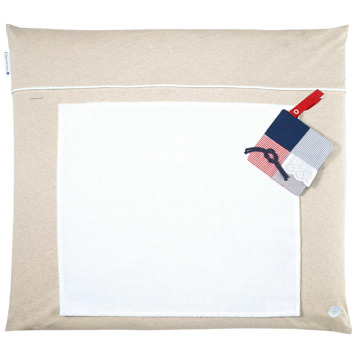 WICKELAUFLAGE Beige + GRATIS Wechselbezug - Sandfarben, Textil (80/70cm) - nordic coast company