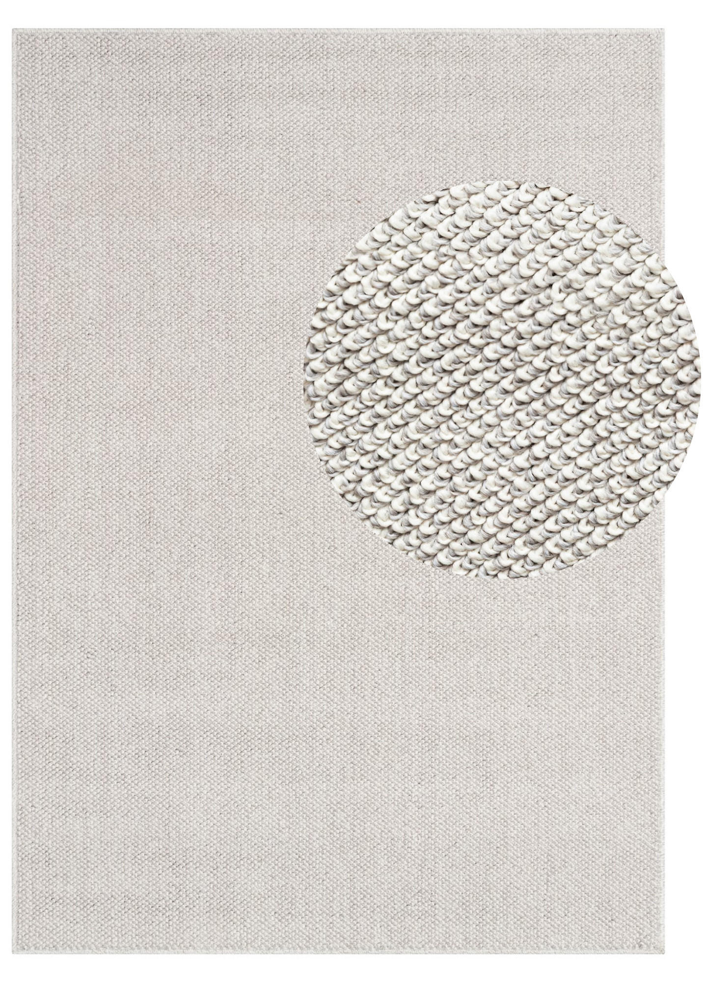TEPPICH CALMA silber modern 80/150 cm - Silberfarben, Textil (80/150cm) - Tapiso