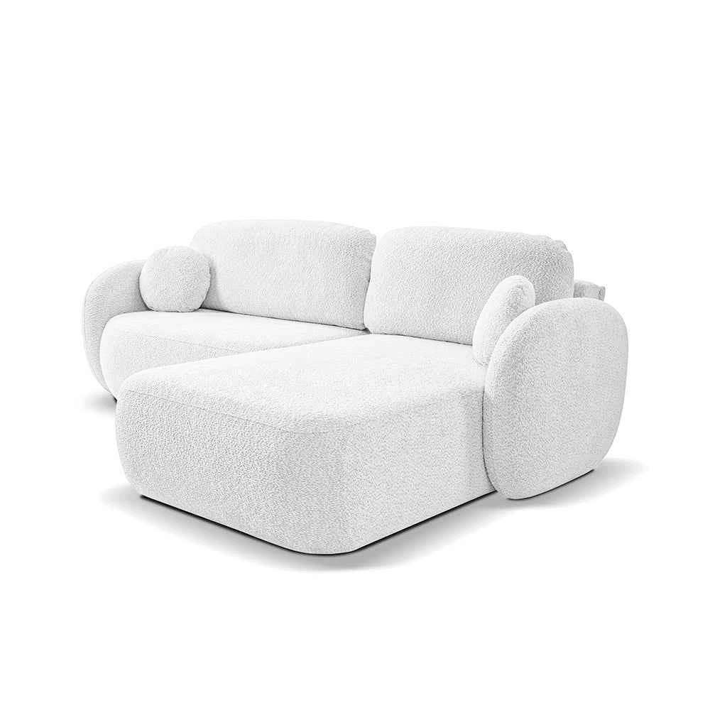 Pillovely Ecksofa Weiß 248x86.5x174 cm