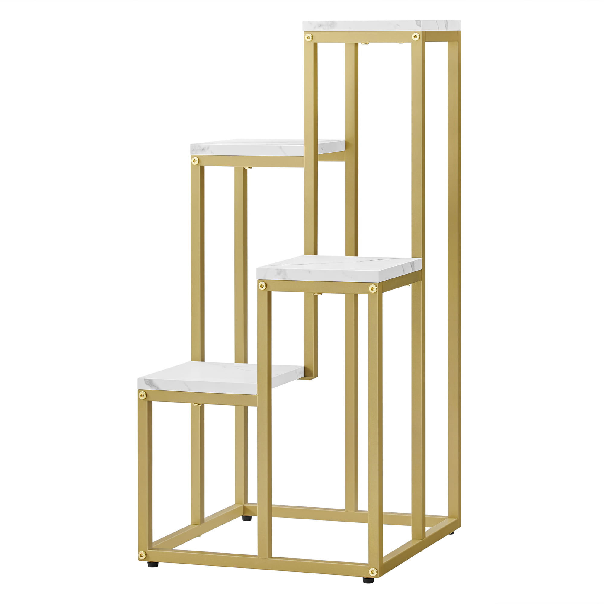 BLUMENSTÄNDER - Goldfarben/Creme, Metall (34/34/71cm) - Mat-Haus