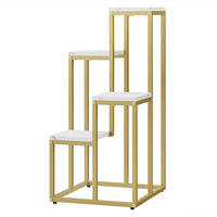 BLUMENSTÄNDER - Goldfarben/Creme, Metall (34/34/71cm) - Mat-Haus