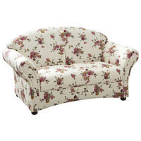 SOFA 2-Sitzer Kama Bezug Flachgewebe Buche nussbaum dunkel / beige - Weiß, Kunststoff (151/85/81cm) - 58aufmkessel