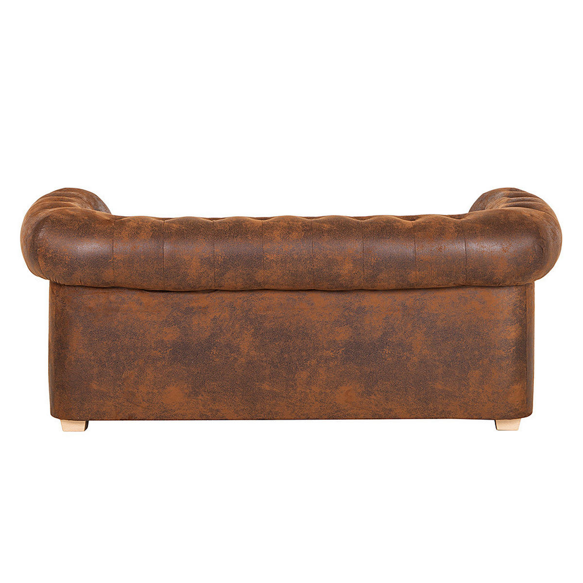 2-SITZER SOFA - Antiklederlook, Braun - Braun, Textil (180/74/94cm) - home24