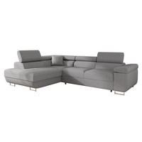 ECKSOFA Torezio, Seite: Links - Hellgrau, Holz/Textil (274/203cm) - MIRJAN24
