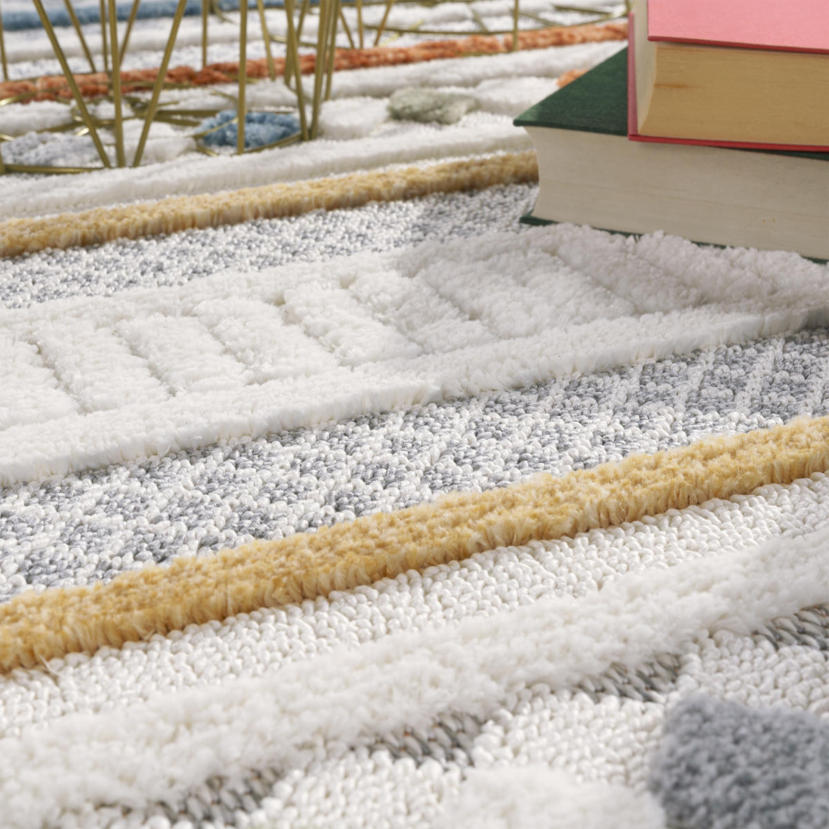 KURZFLORTEPPICH 160/160 cm Brisbane 596 - Multicolor, Textil (160/160cm) - Paco Home