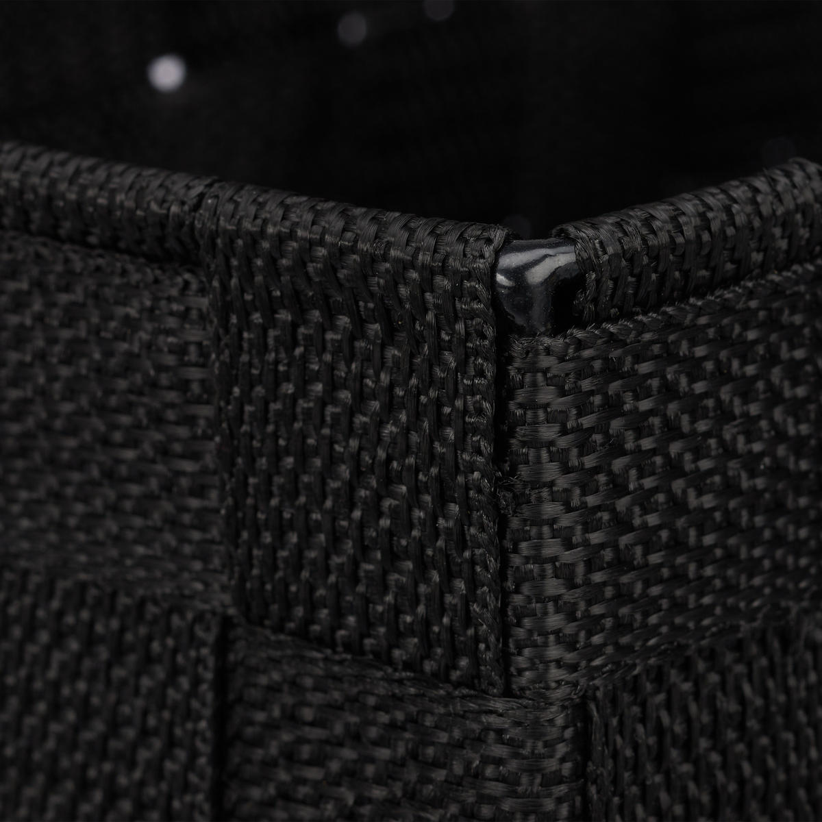 AUFBEWAHRUNGSKORB - Schwarz, Kunststoff/Metall (16.5/25/20cm) - Relaxdays