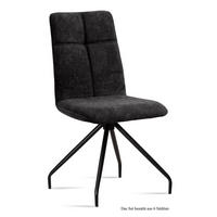ESSZIMMERSTUHL (6er-Set) Detava 47x92x60 Schwarz/Anthrazit - Anthrazit/Schwarz, Kunststoff (60/92/47cm) - 58aufmkessel