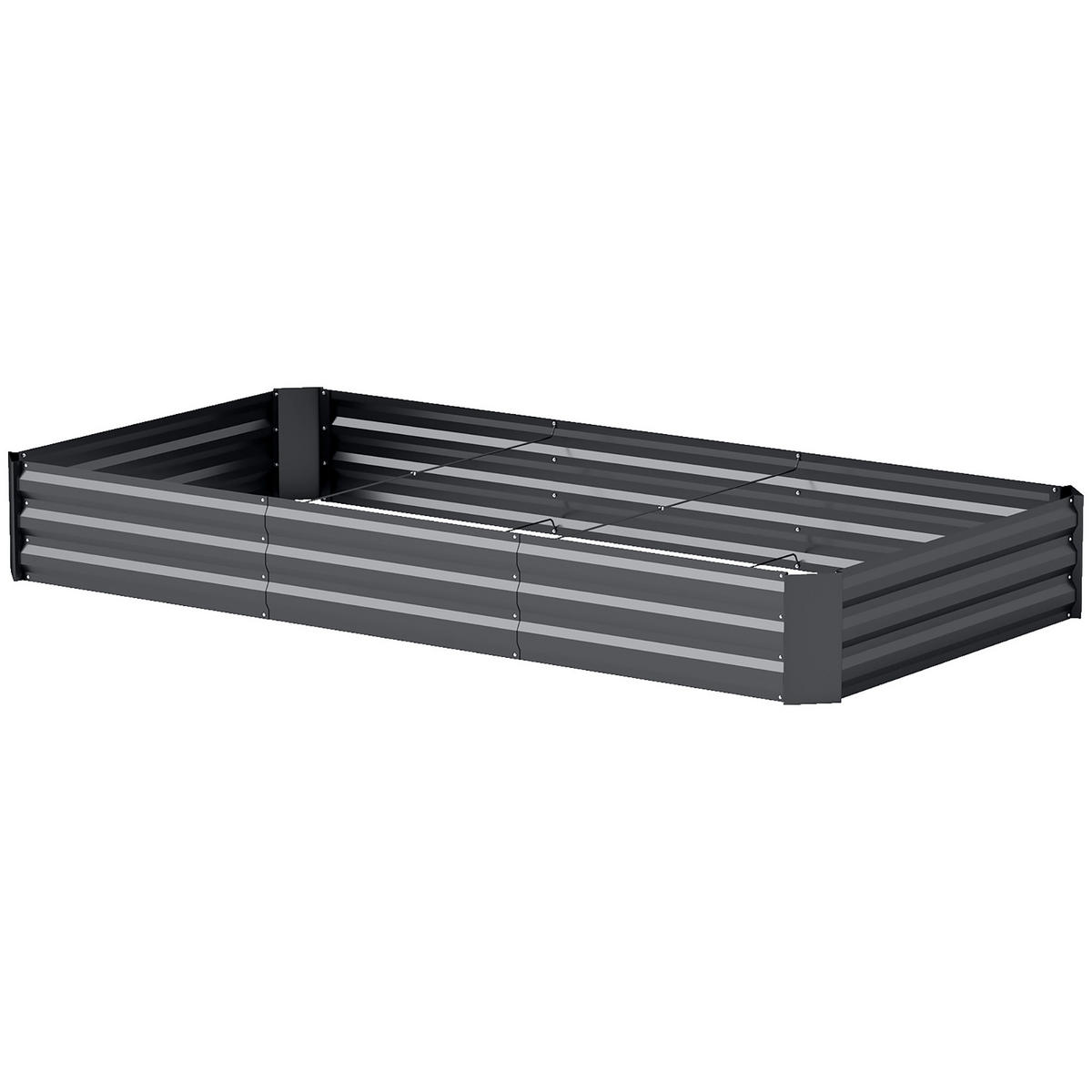HOCHBEET DE-12195 240/120/30 cm mit offenem Boden Dunkelgrau - Dunkelgrau, Metall (240/30/120cm) - ComfortXL