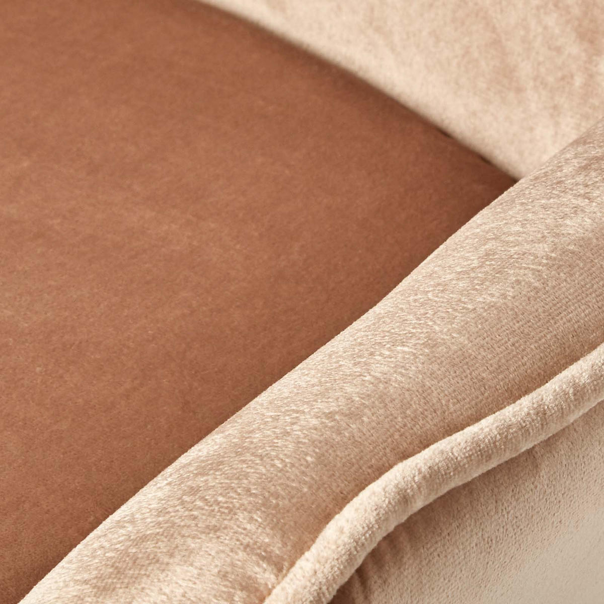 BARSTUHL Eton, Samt mit Rückenlehne - Champagner, Textil (50/103/51cm) - Homescapes