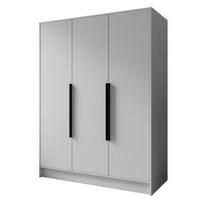 SCHRANK Weiß ORTO Glatt Ohne Spiegel Mit Schwarzen Griffen 150 g - Schwarz/Weiß, Holzwerkstoff (150/200/51cm) - Sepro Meble
