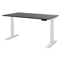 SCHREIBTISCH Elektrisch Höhenverstellbarer Familien Schreibtisch Pitino Schwarz Signalweiß 120/70/52.5-121cm - Schwarz/Weiß, Holzwerkstoff/Metall (70/120/121cm) - ASSMANN